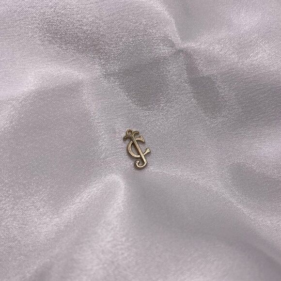 Juicy Couture Women’s Gold JC Initial Logo Necklace Pendant Charm - Picture 2 of 8